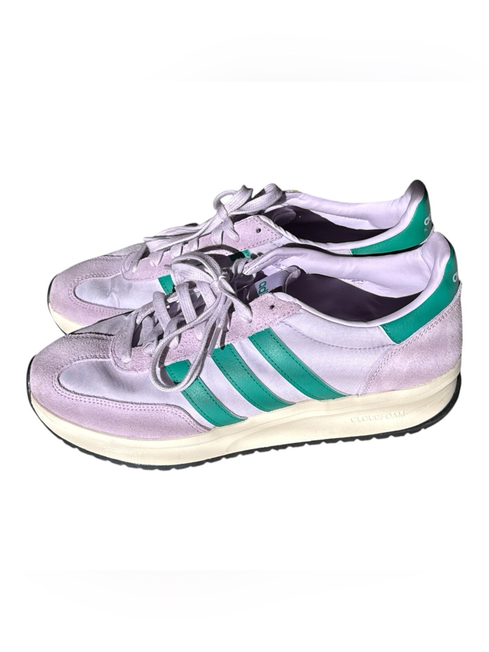 adidas Women’s Lavender Sneakers with Teal Stripes size 11